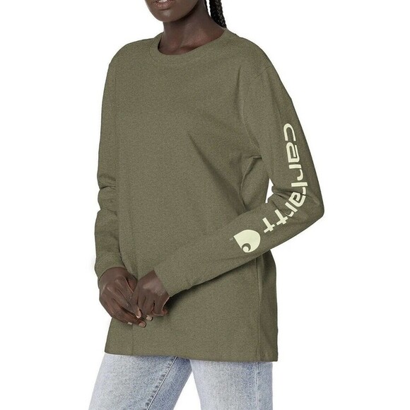 Carhartt Tops - Carhartt Women’s Loose Fit Heavyweight Long Sleeve T Shirt  Cotton size 1X NEW